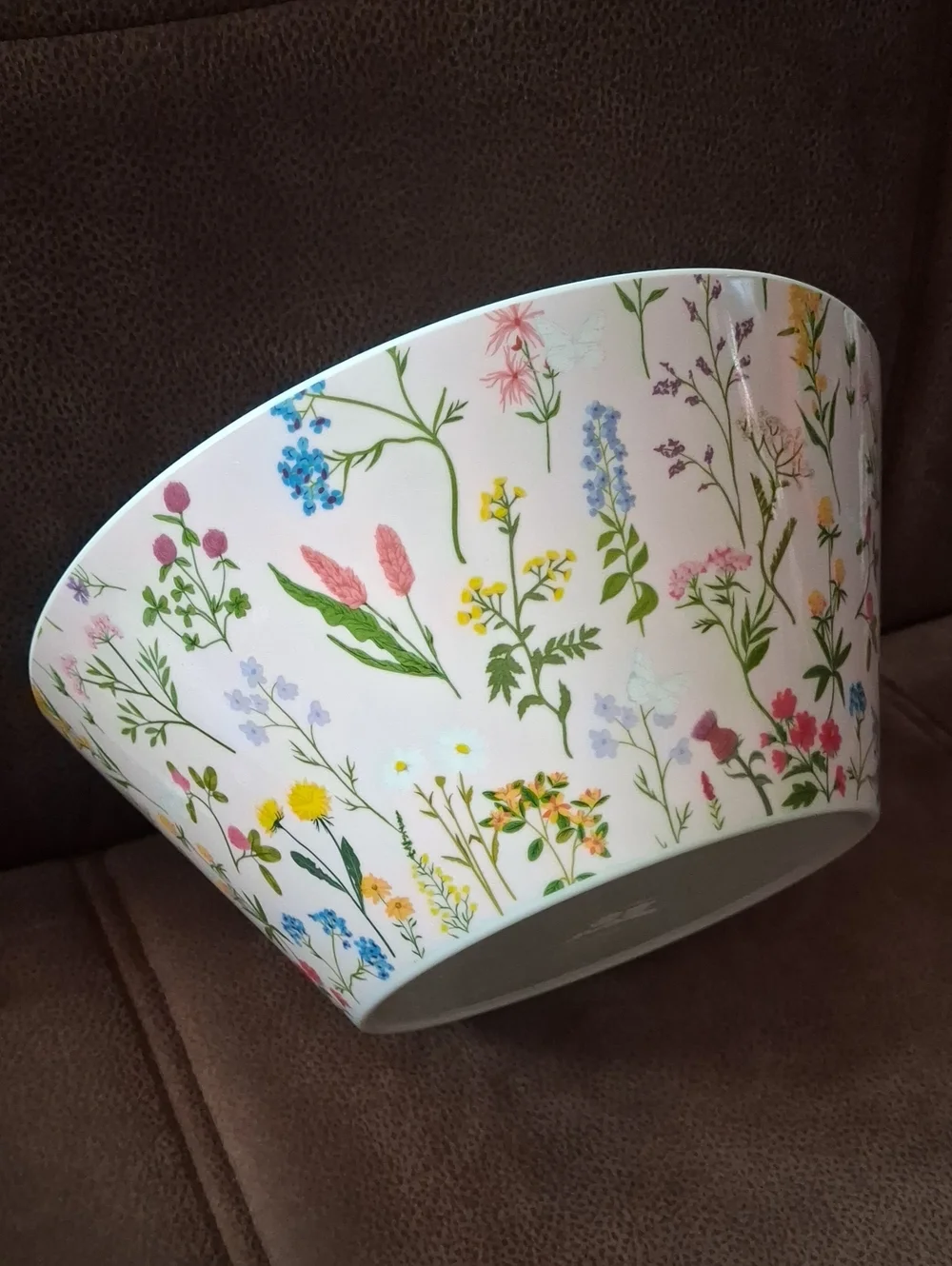 Dolly Parton Floral Pattern Melamine Serving Bowl in Pink Multi-Color